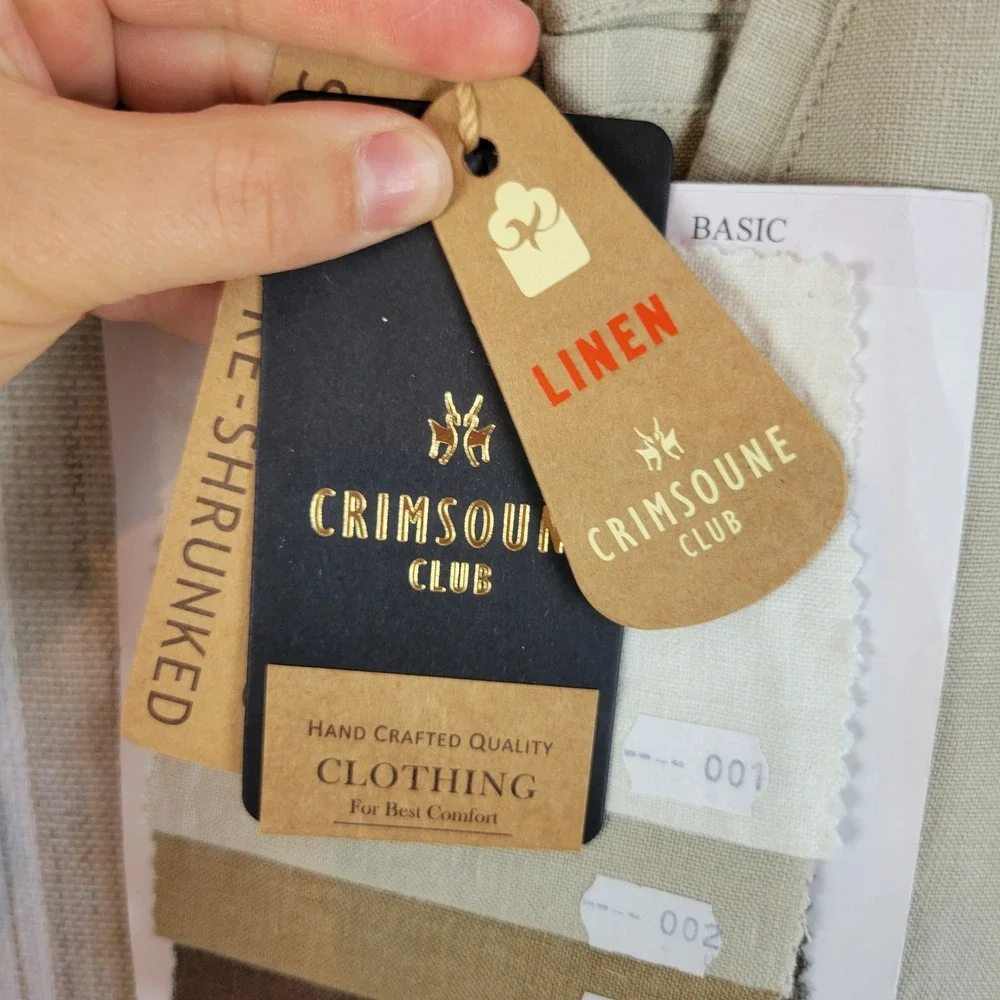 Crimsoune Club Flat Front Smart Fit Basic Tan Khaki Casual Pants‎ Size 32